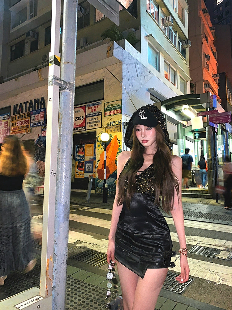(Pre-Sale) Elyse Belt Leather Skirt