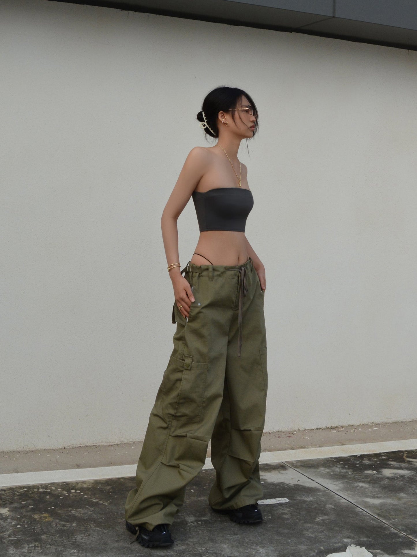 Retro Belt Cargo Pants