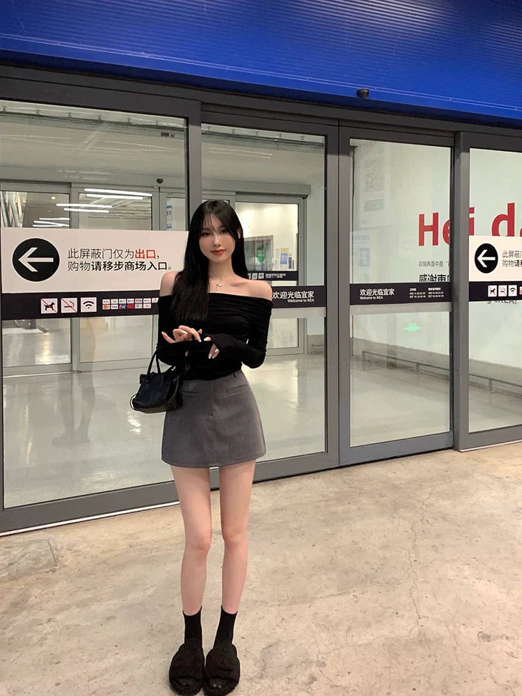Black Off Shoulder Top