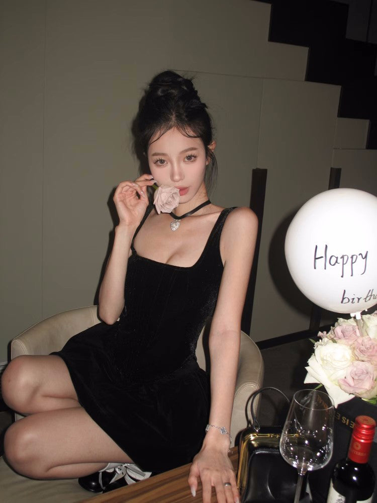 Velvet Ballerina Top & Skirt Set