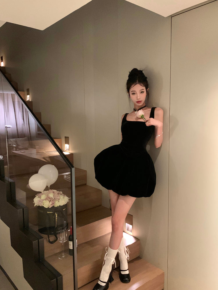 Velvet Ballerina Top & Skirt Set
