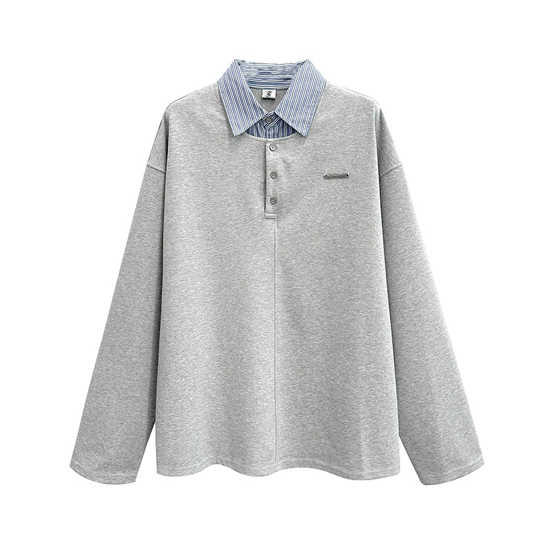 フェイクレイヤードロングスリーブTシャツ
