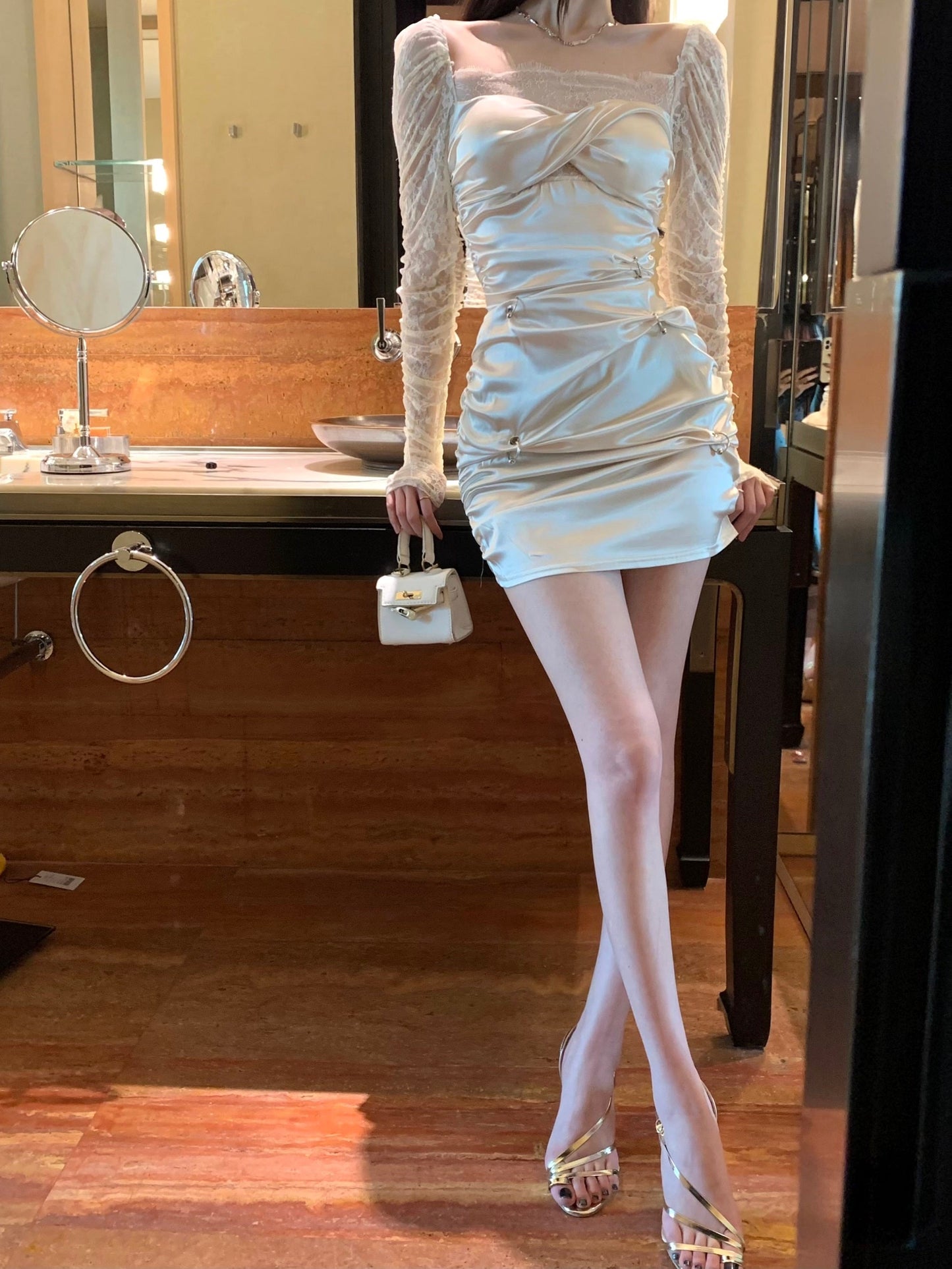 Lace Sleeve Dress
