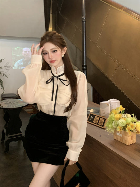 フレンチハイネックトップ