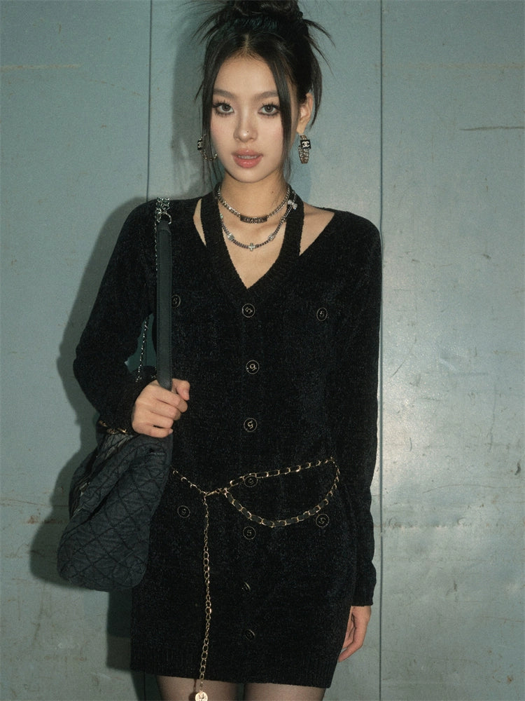 Andyet Black Knit Dress