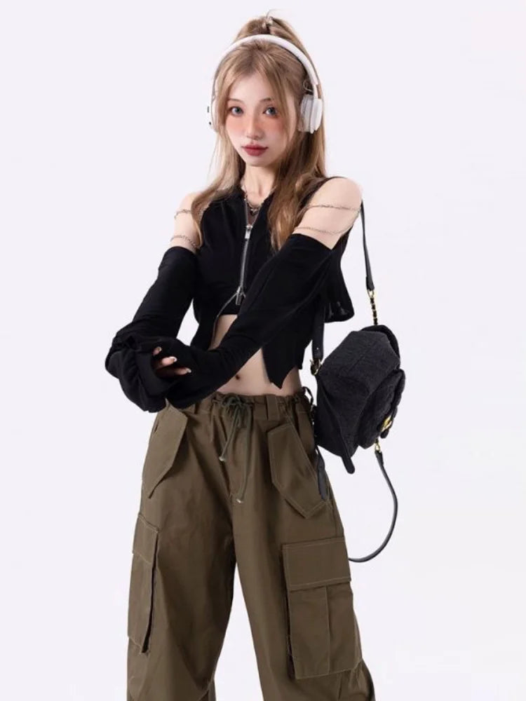 Chain Zipper Top