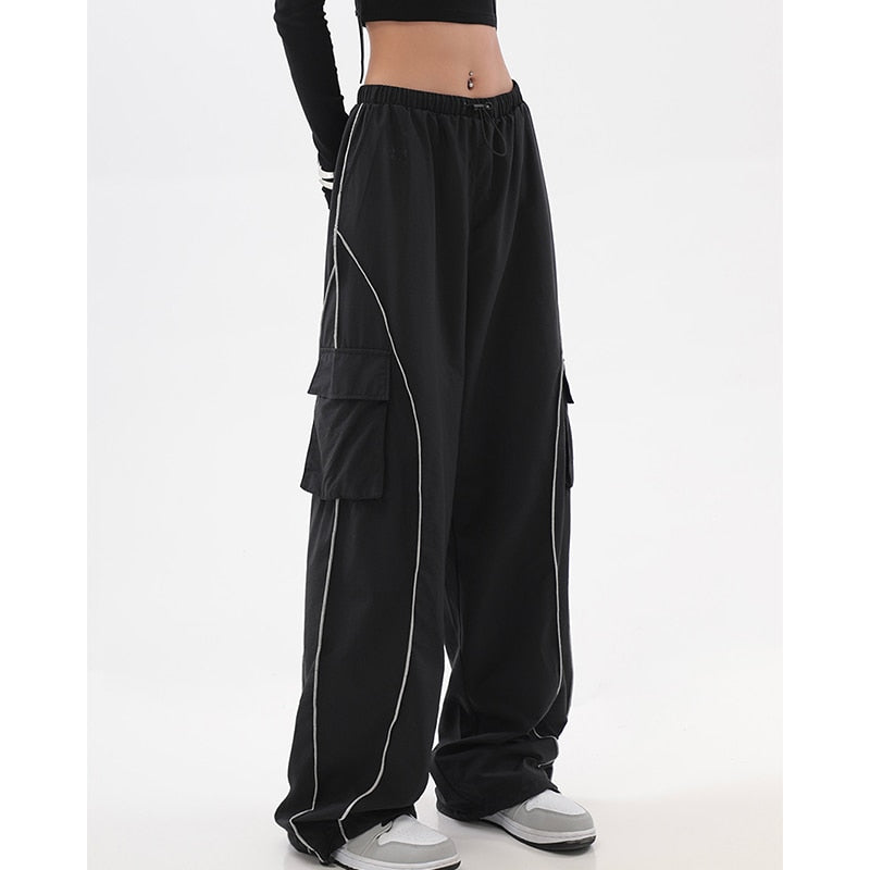 White Lined Track Suit Pants