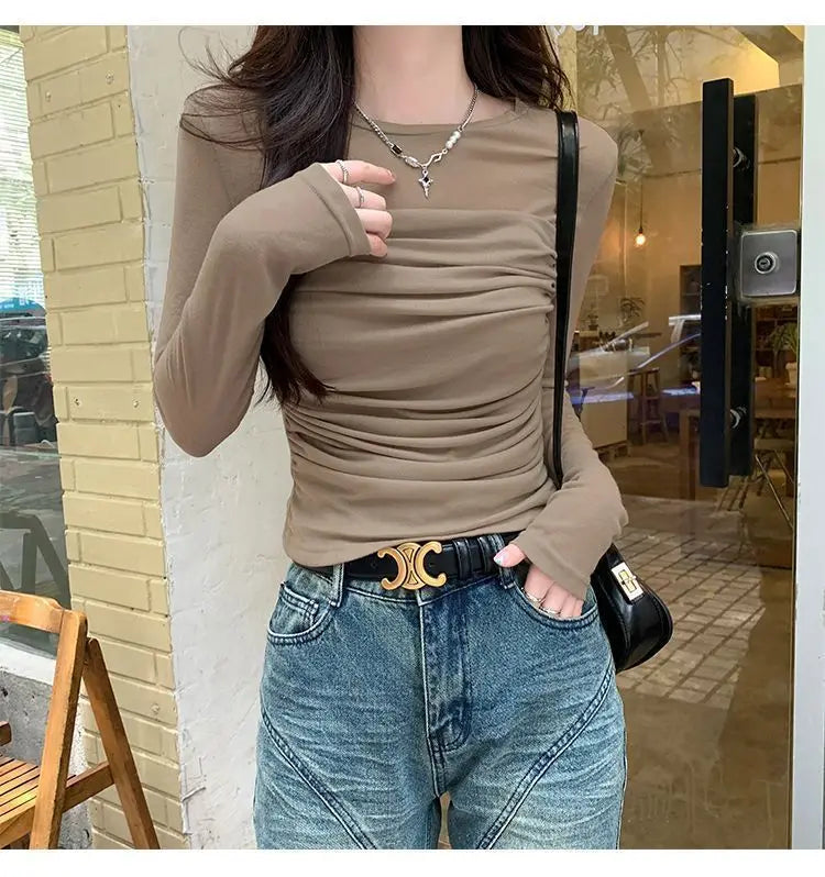 Mesh Long Sleeve Top