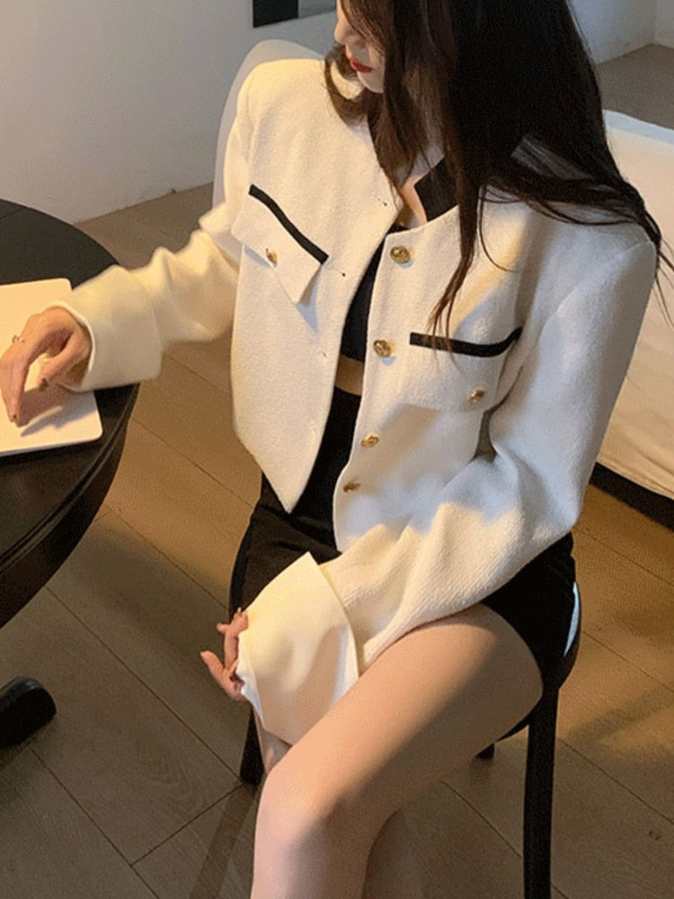 Gold Button Short Jacket