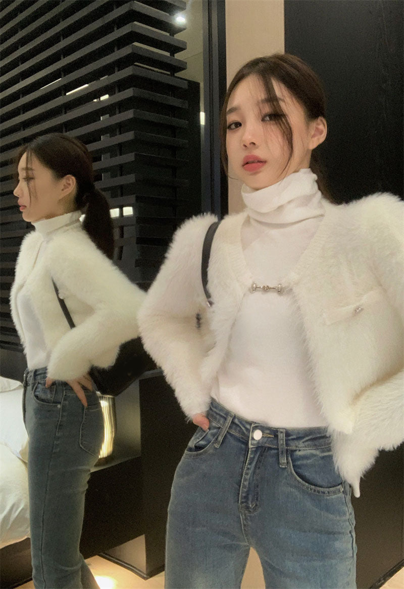 Fleece Cardigan Top