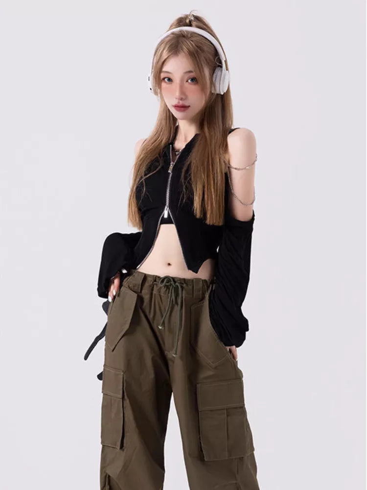 Chain Zipper Top
