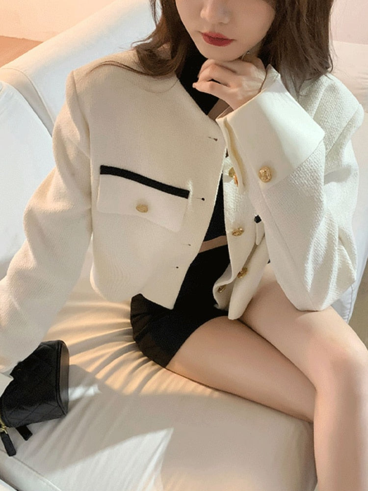 Gold Button Short Jacket