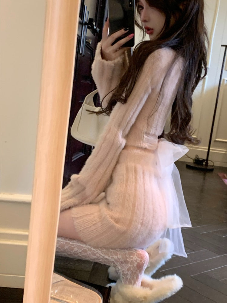 Knit Top & Skirt Fall Set
