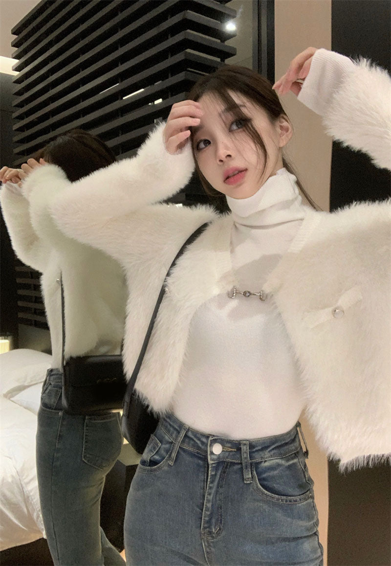 Fleece Cardigan Top