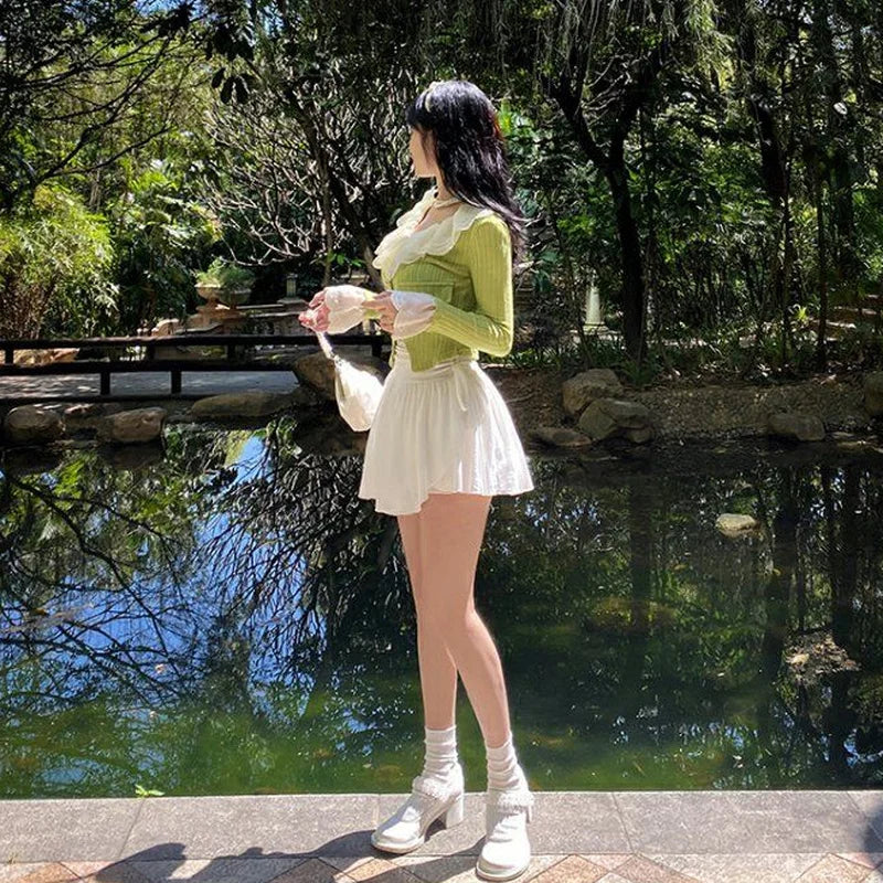 White Ruffle Skirt
