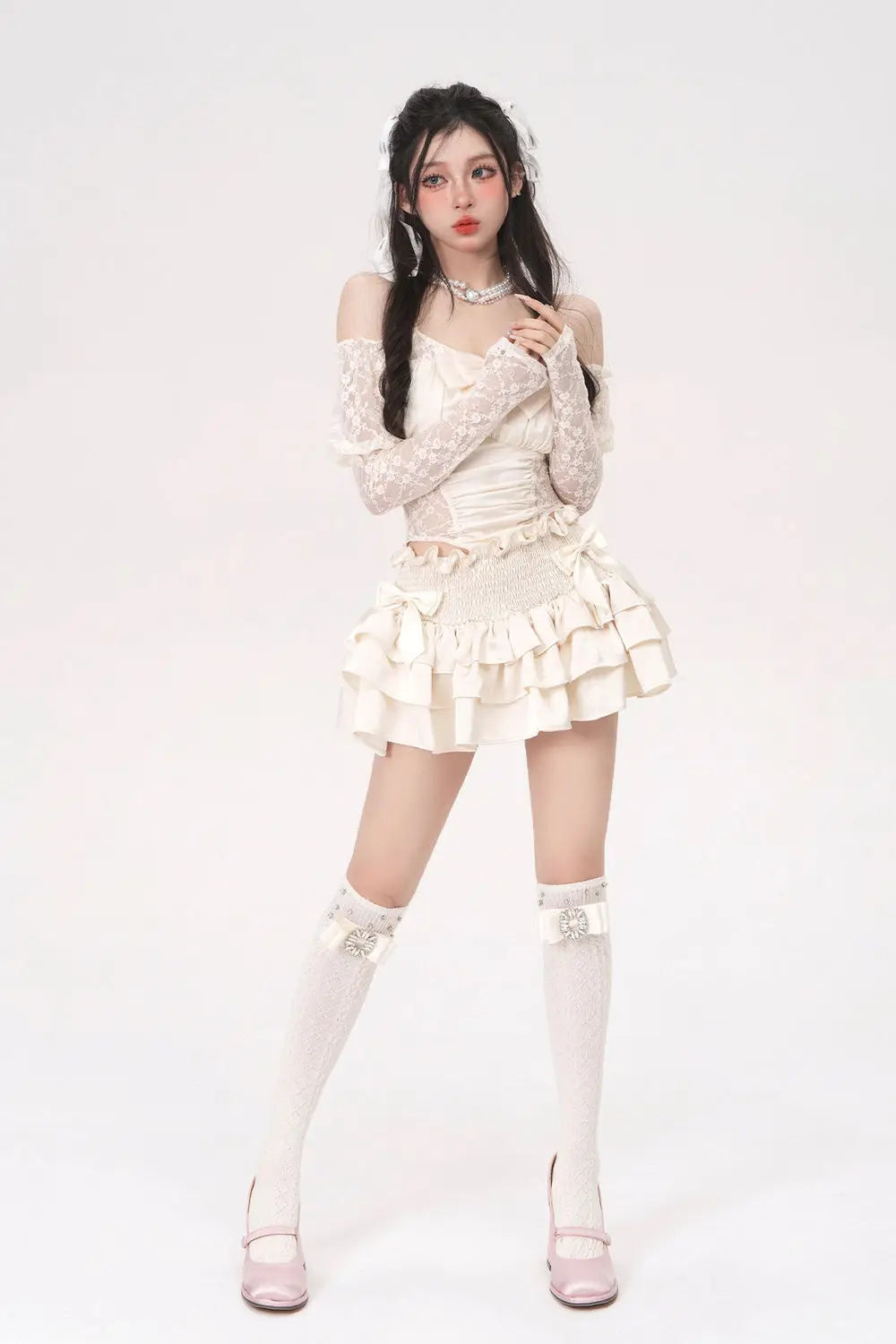 Ruffle Top & Skirt Set