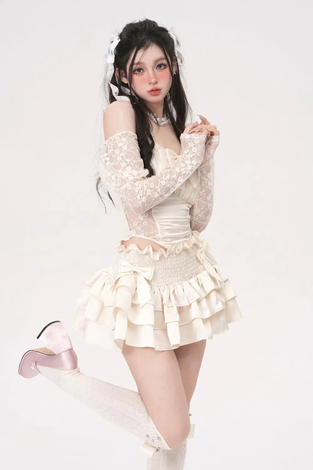 Ruffle Top & Skirt Set