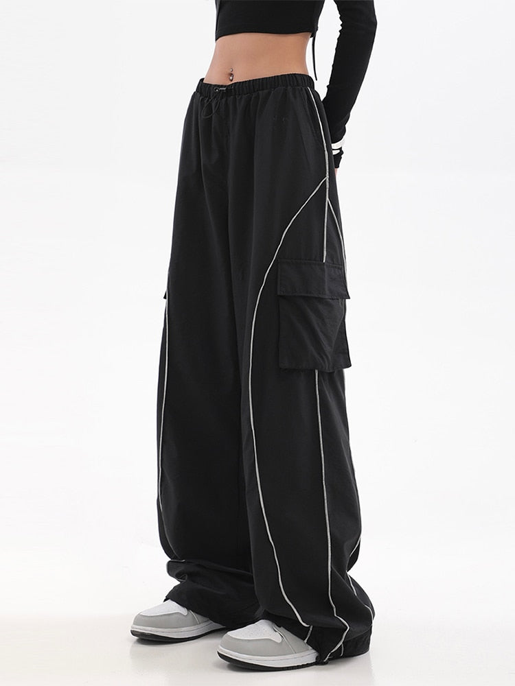 White Lined Track Suit Pants