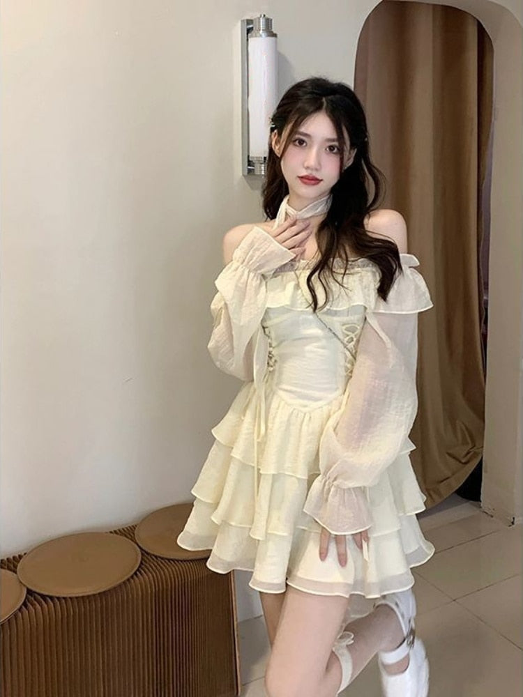 Long Sleeve Elegant Mini Dress