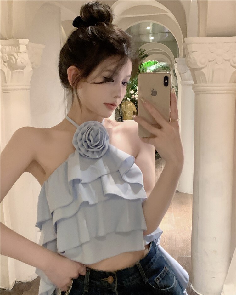 Rose Accent Tank Top