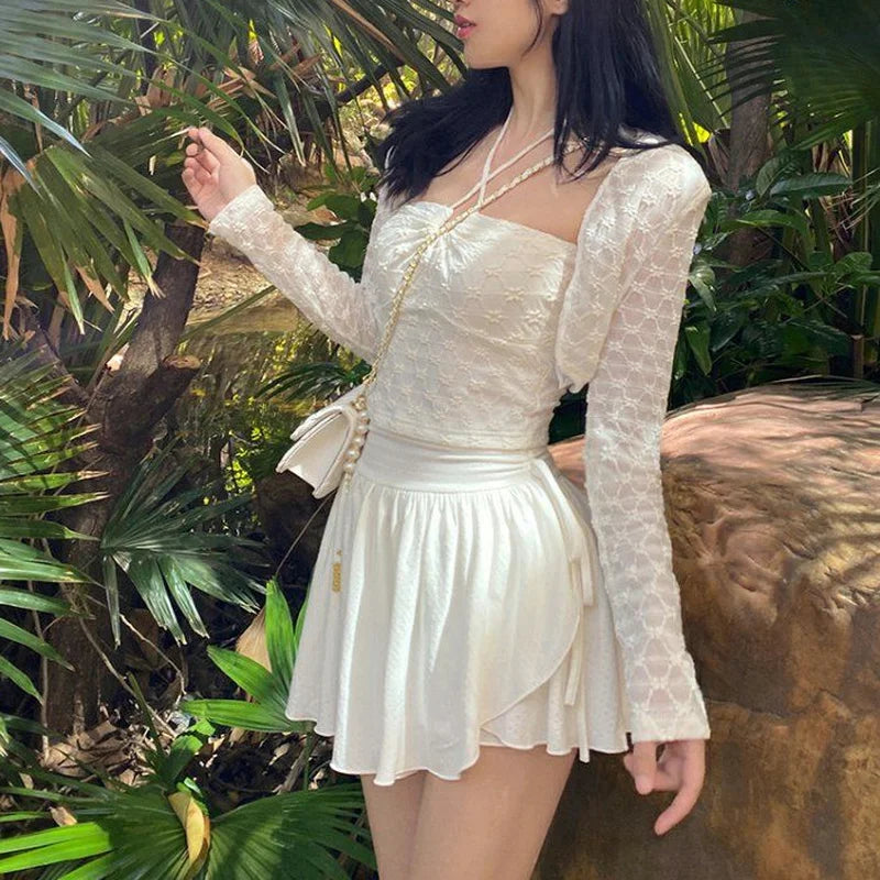 White Ruffle Skirt