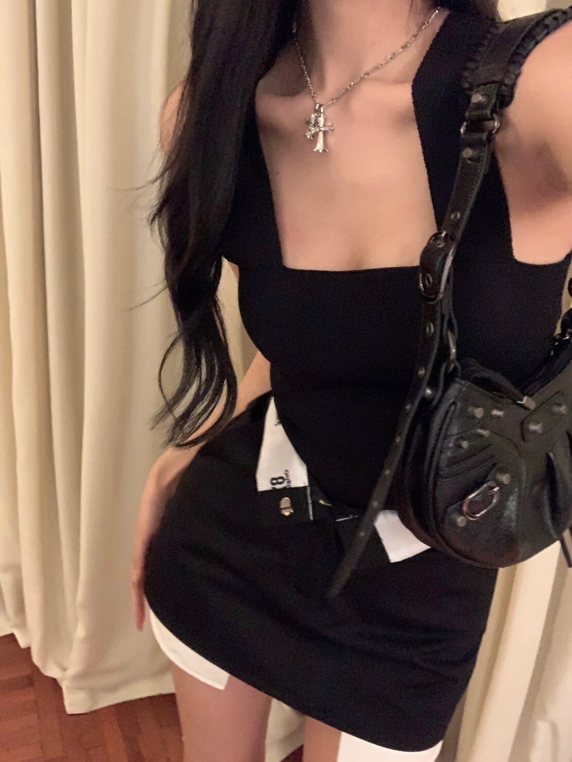 Contrast Mini Skirt