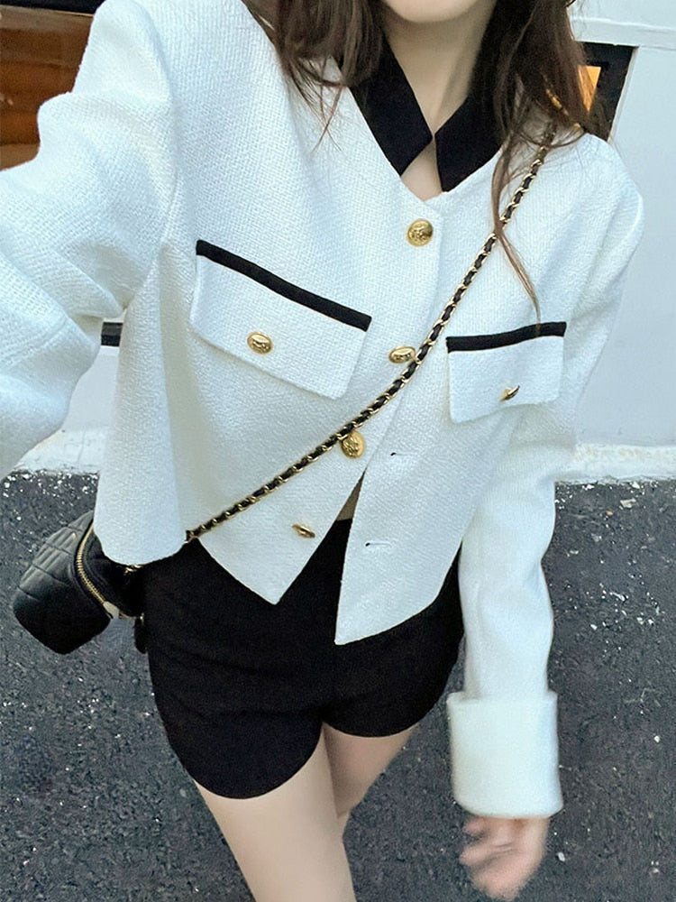 Gold Button Short Jacket