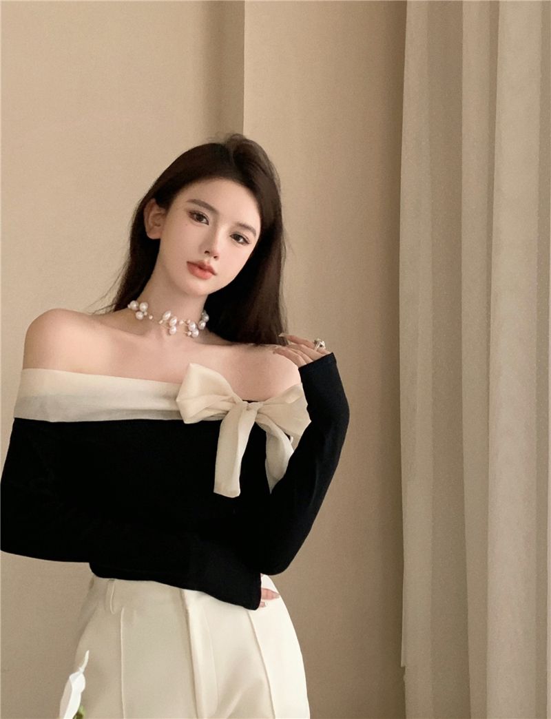 Bow Long Sleeve Top