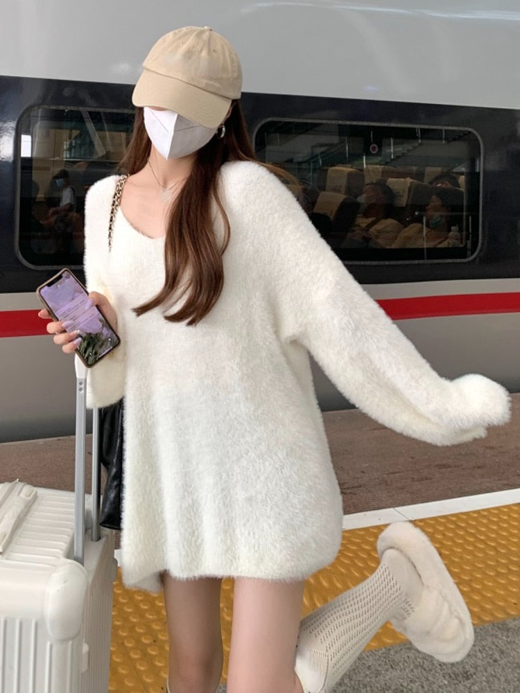 V-Neck Knitted Sweater