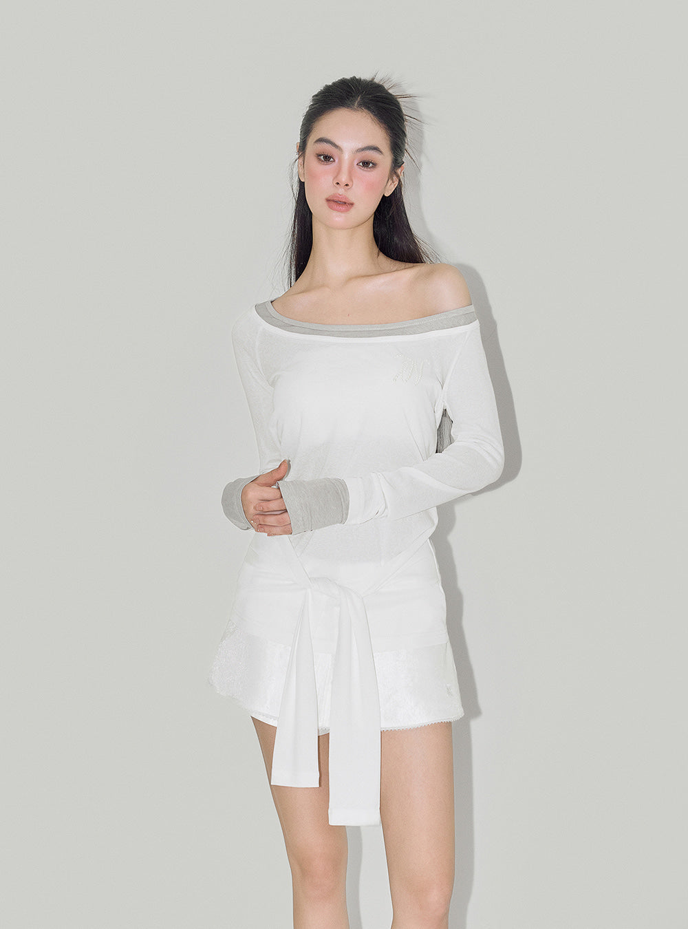 Lyocell Tencent Off-Shoulder Base Top