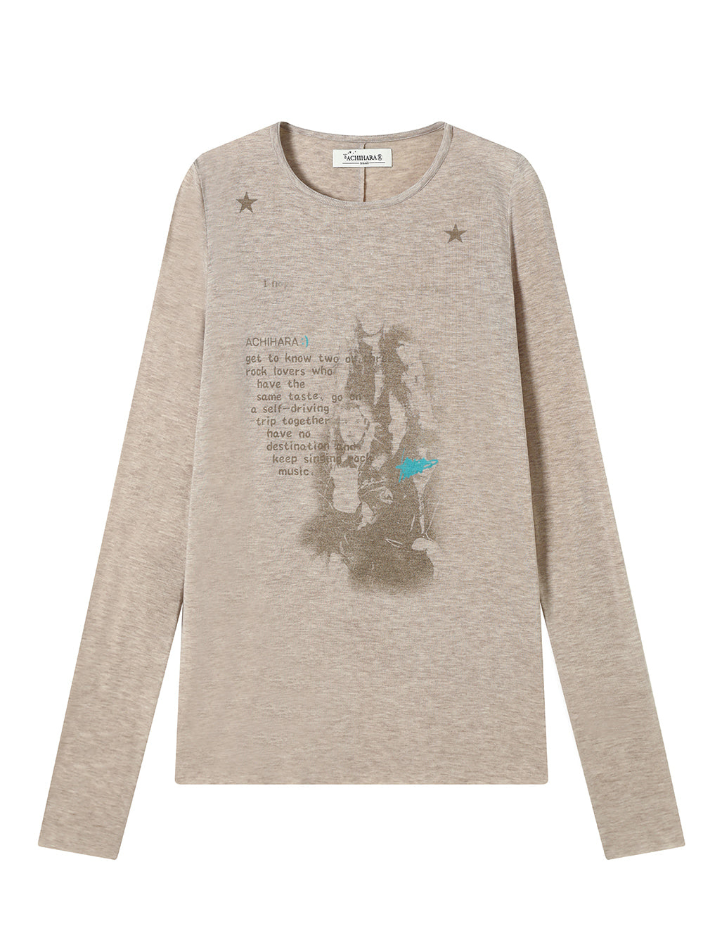 Fallen Print Long-Sleeved Top (4color)