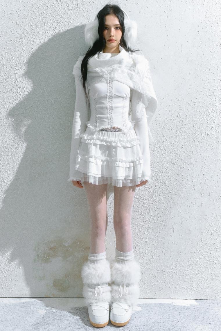 Lace Inner Layer Long Sleeve Top