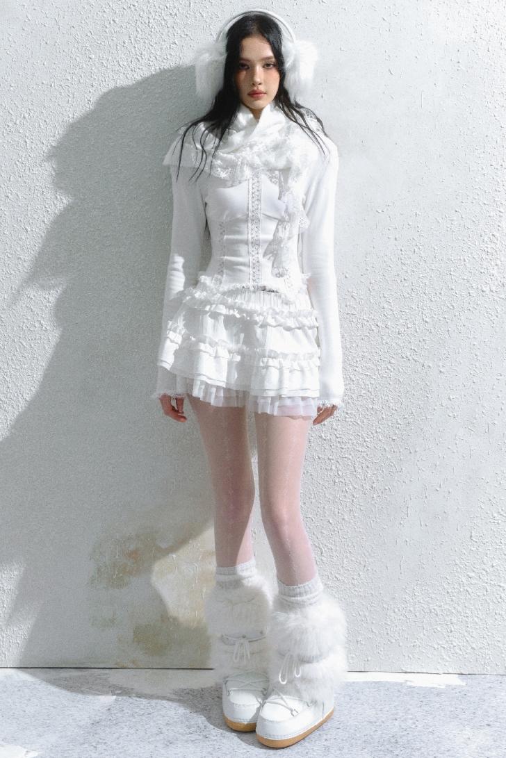 Lace Inner Layer Long Sleeve Top