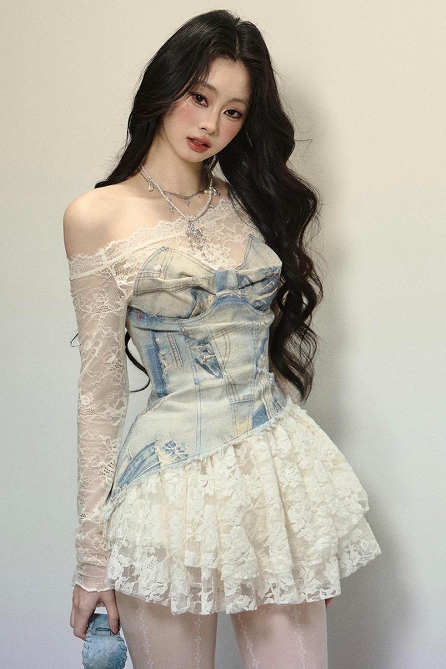 Off-Shoulder Tutu Midi Dress - My Store