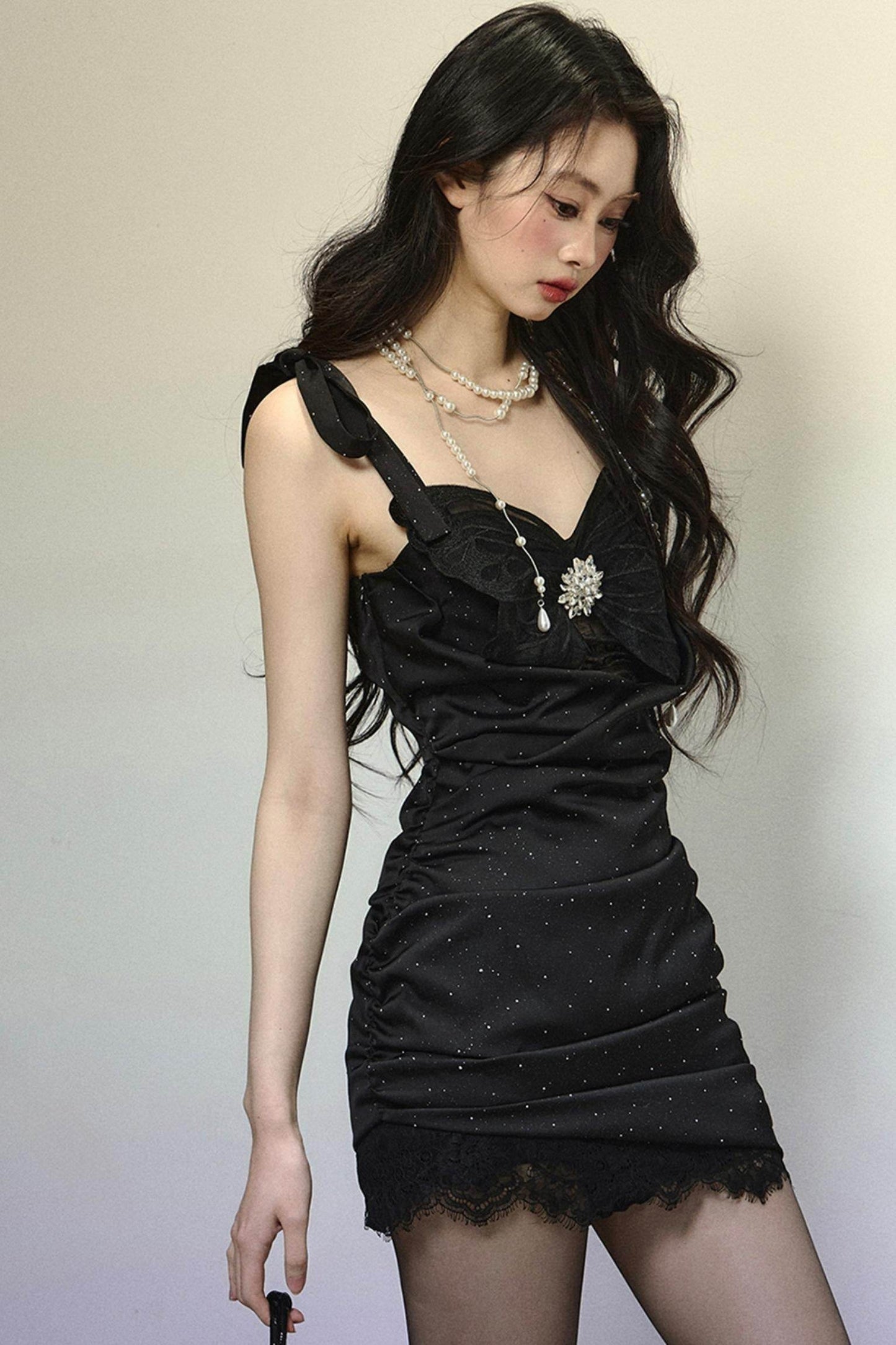 Elegant Lace Bodycon Short Dress - My Store