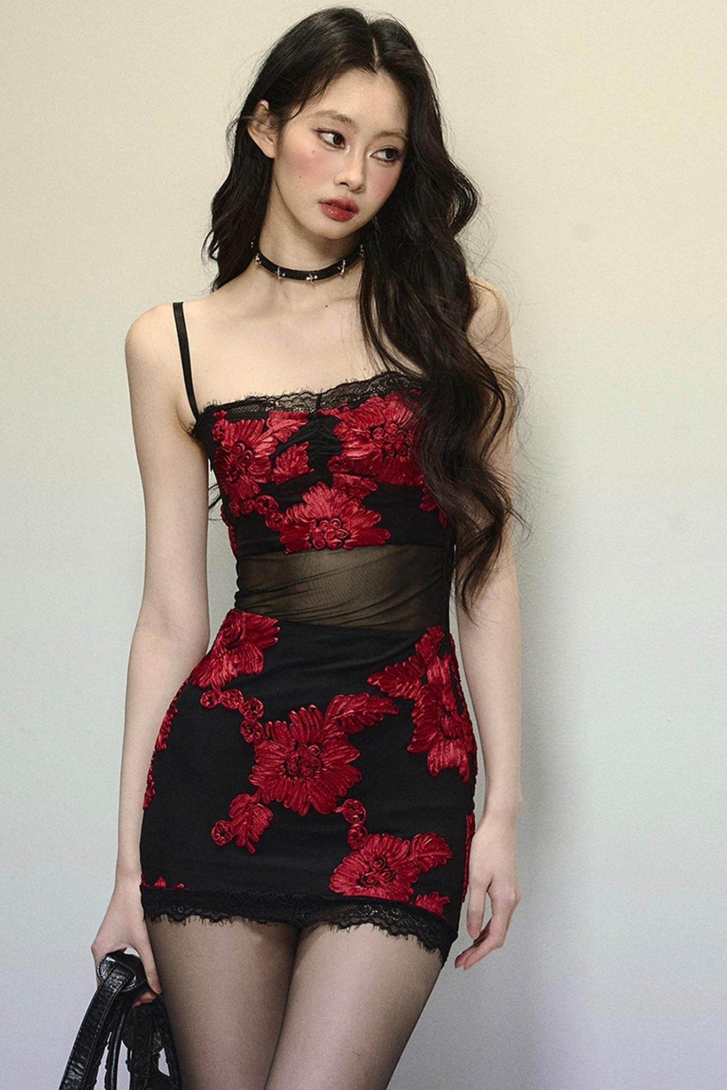 Elegant Wild Rose Slip Dress - My Store