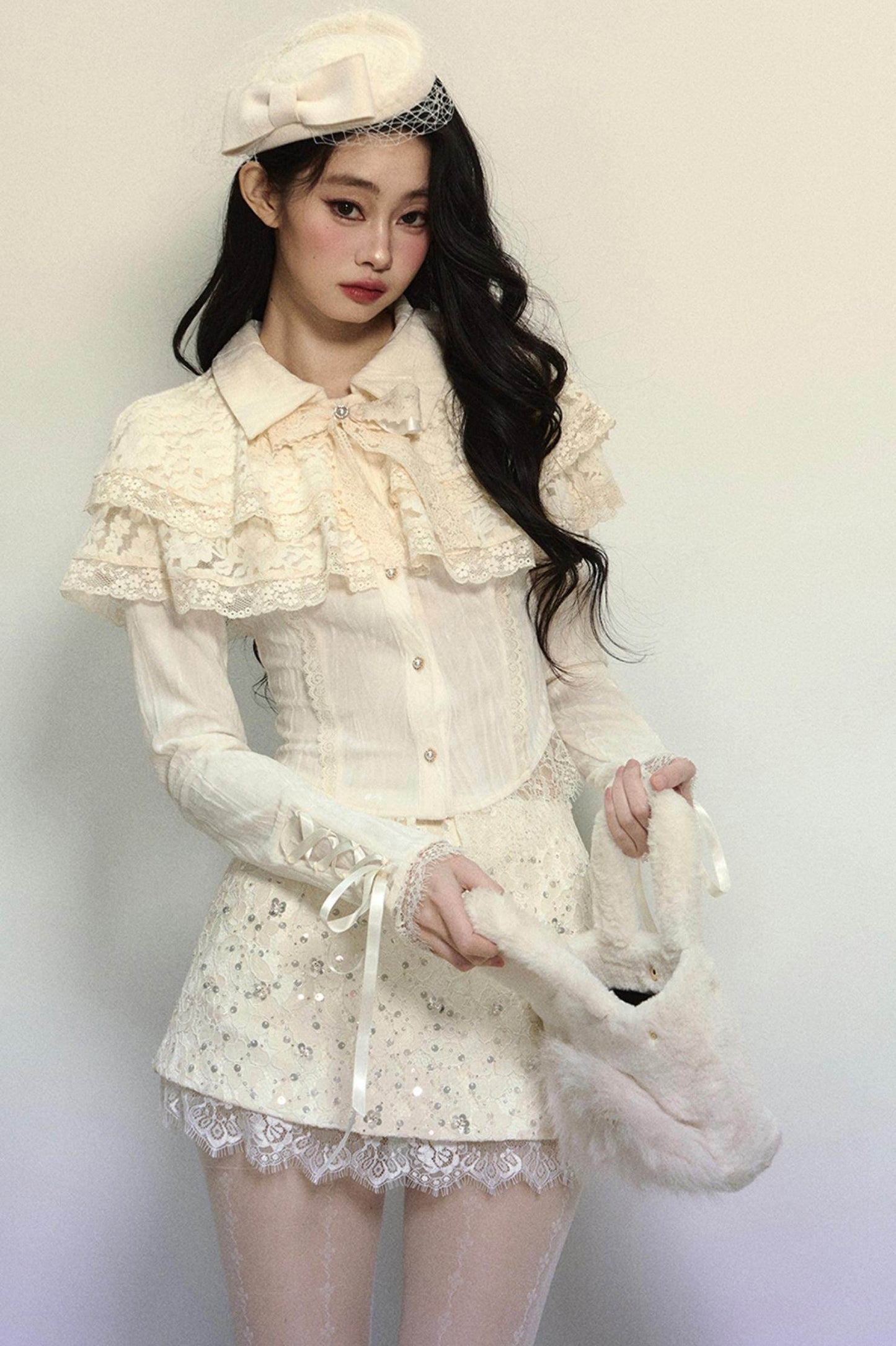 French Lace Long-Sleeve Top - My Store