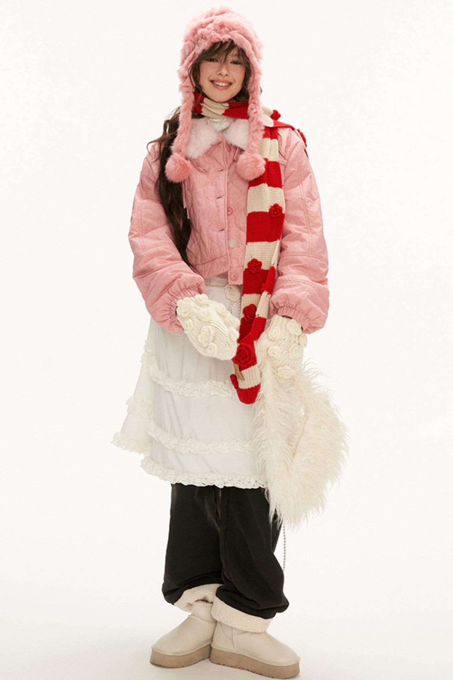 Bow Detail Winter Short Jacket - My Store