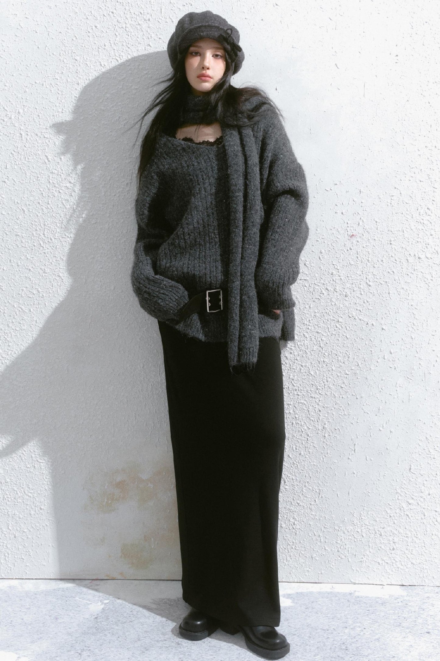 V-Neck Loose Knit Sweater