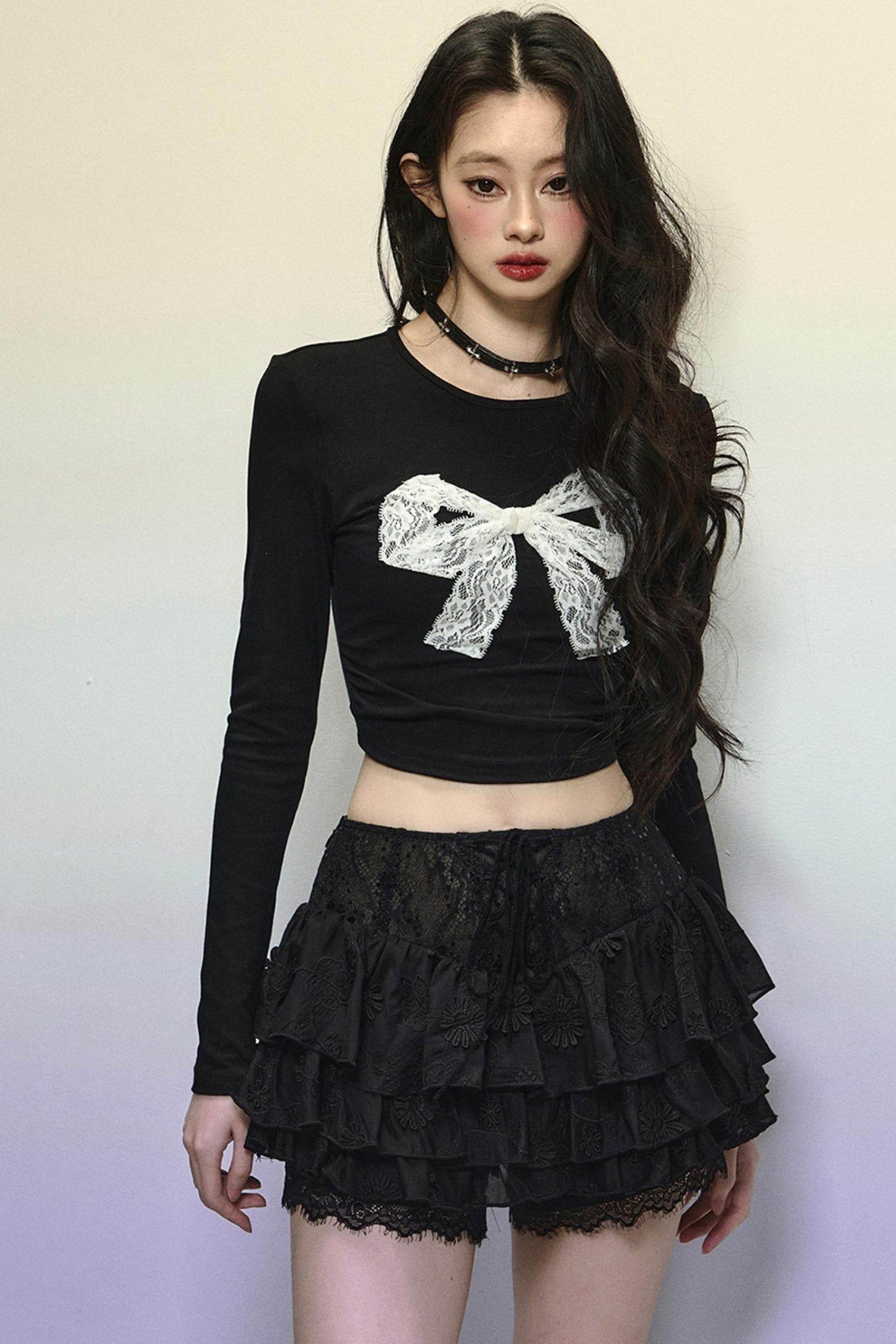High-Waisted Jacquard Short Skirt - My Store