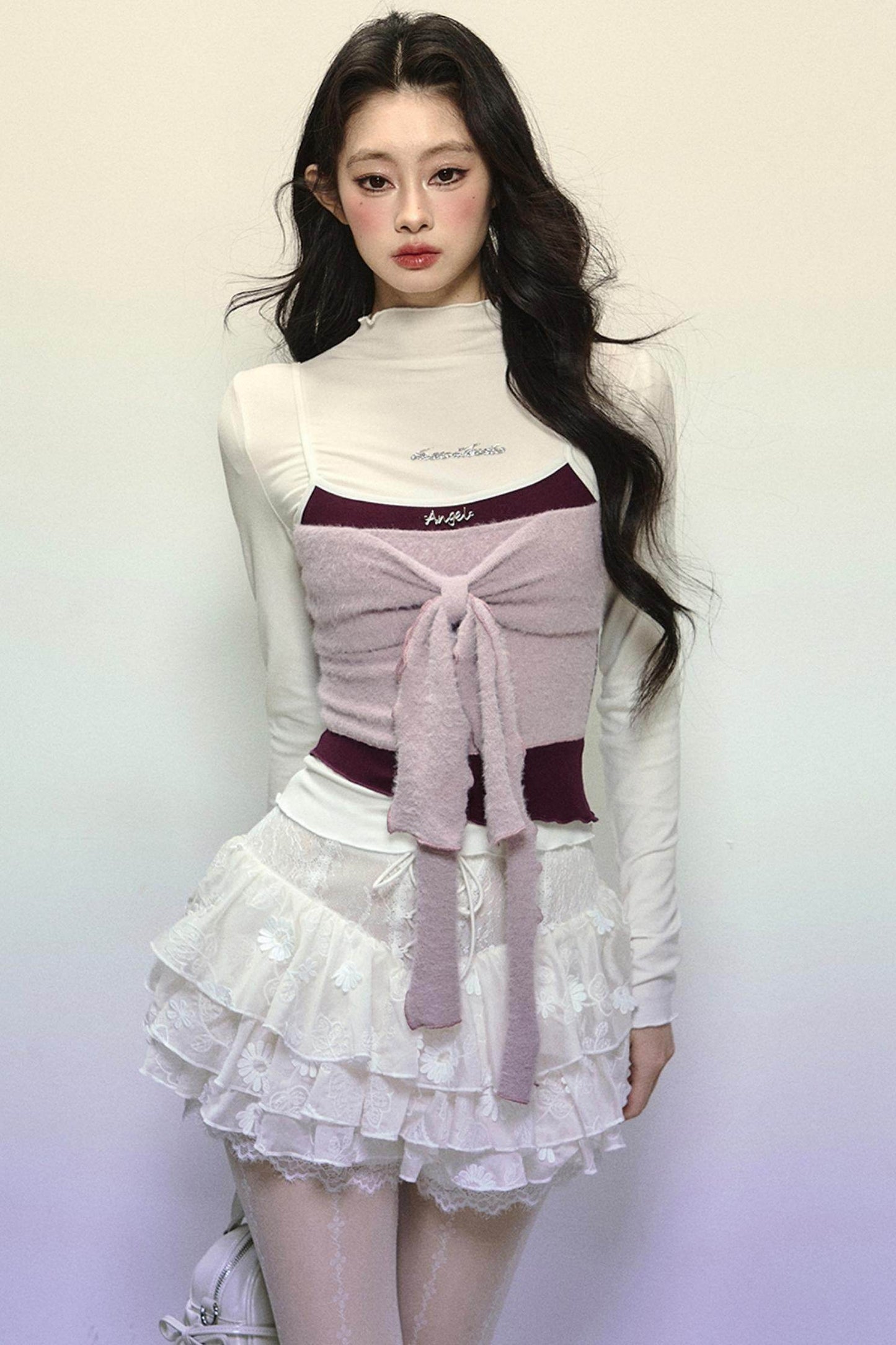 High-Waisted Jacquard Short Skirt - My Store