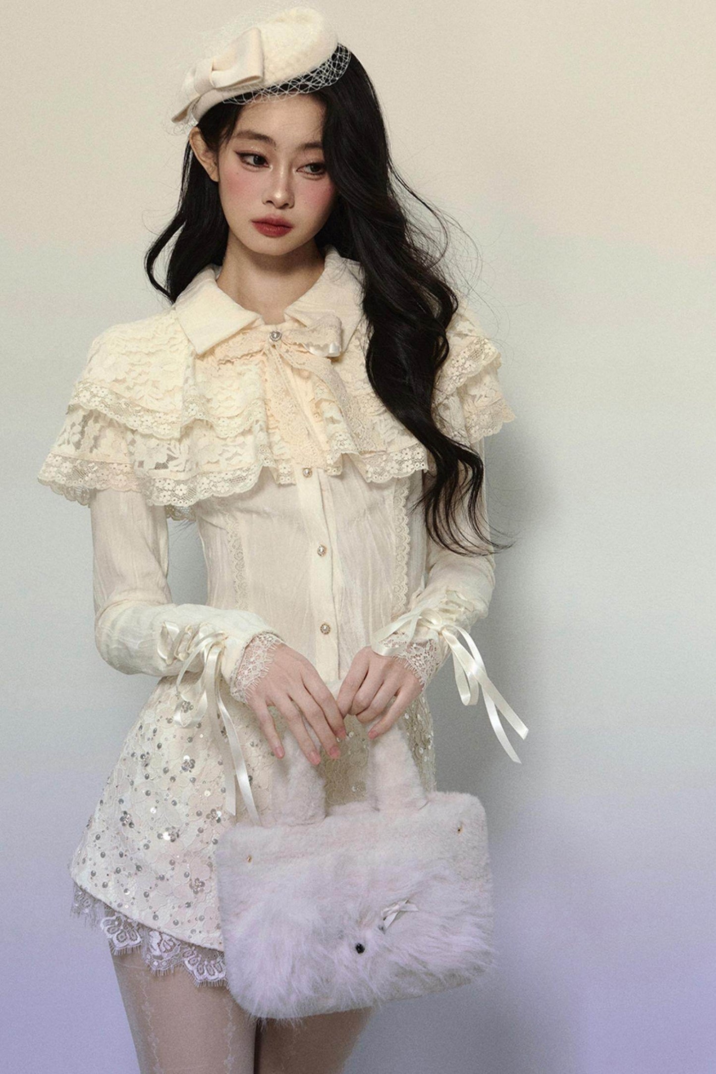 French Lace Long-Sleeve Top - My Store