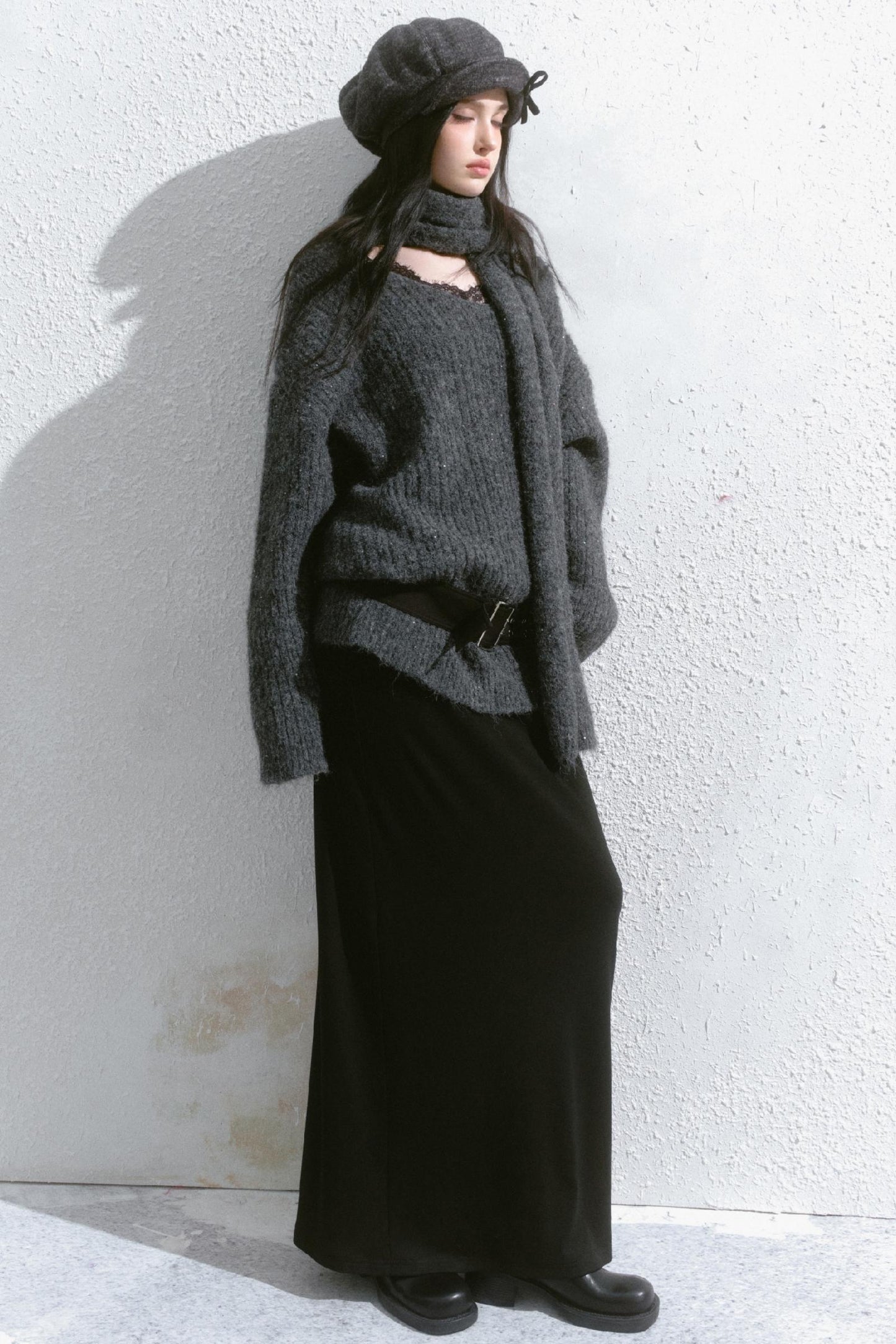V-Neck Loose Knit Sweater