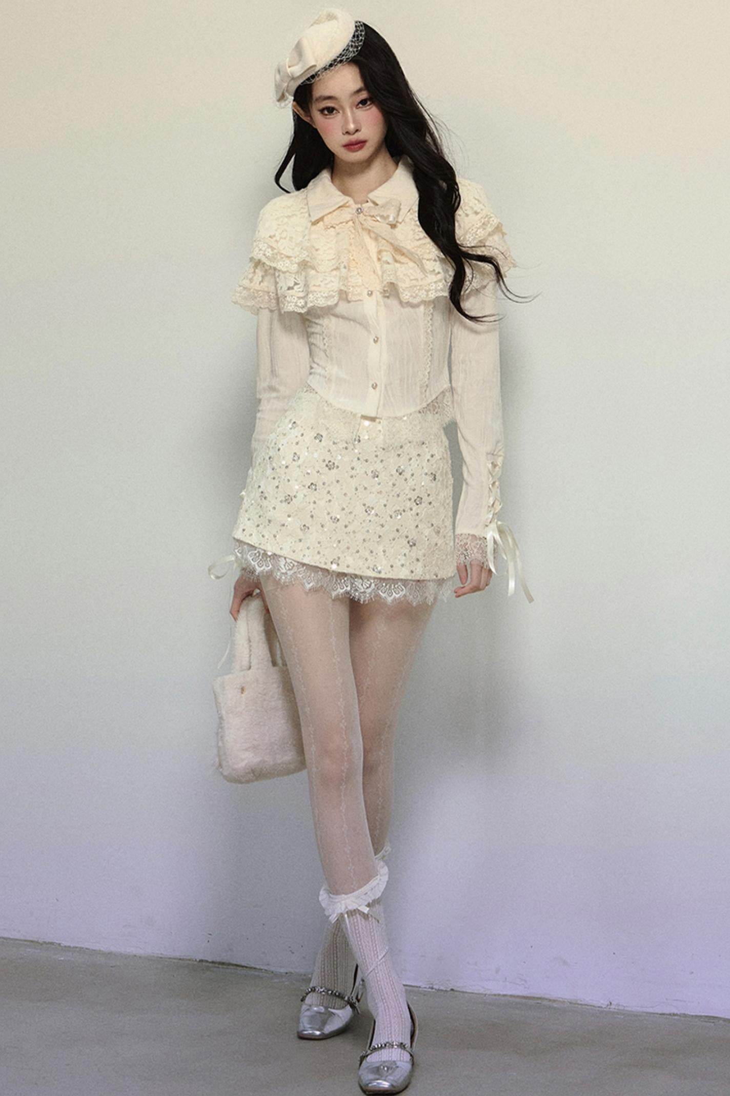 French Lace Long-Sleeve Top - My Store