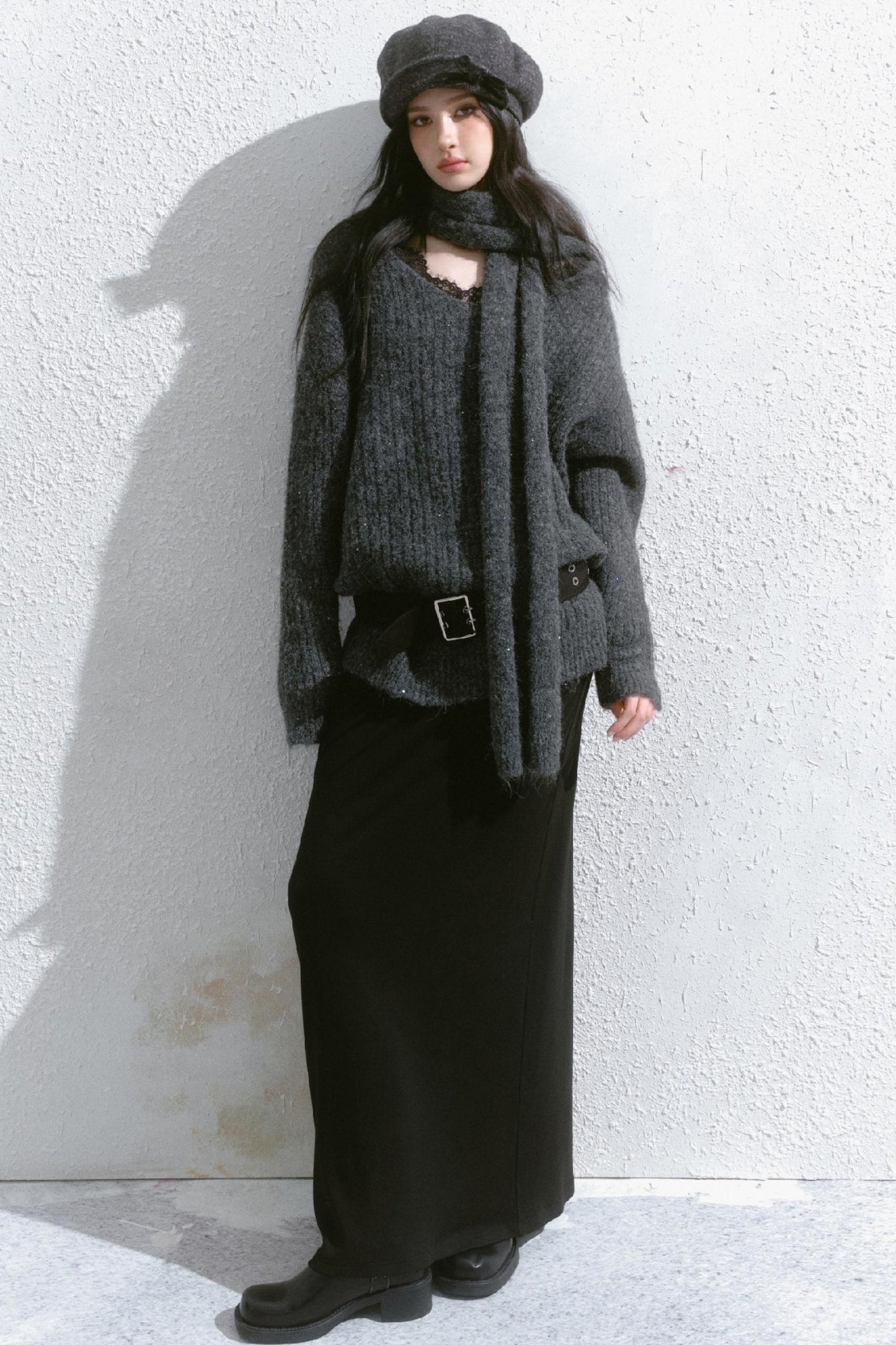 V-Neck Loose Knit Sweater