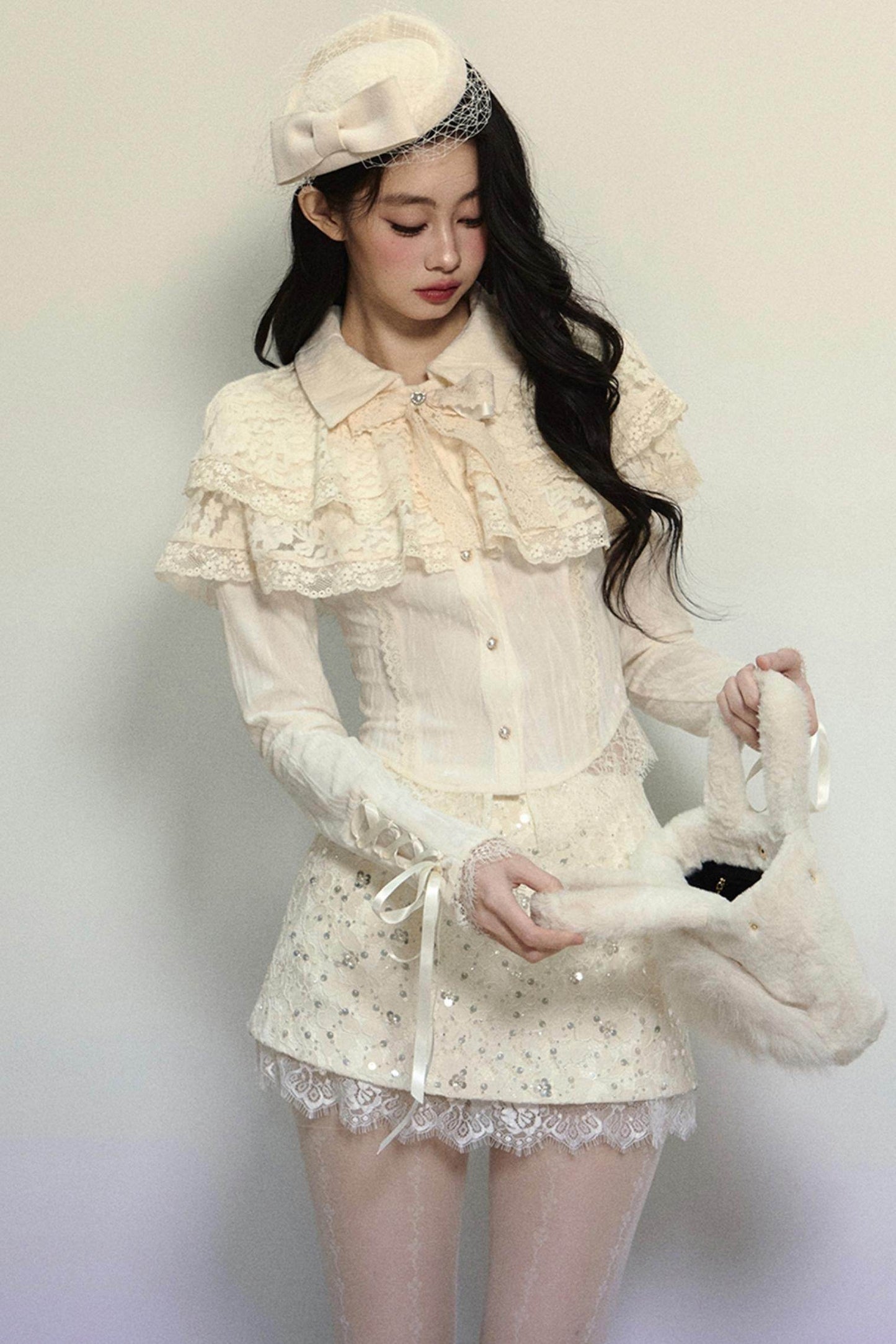French Lace Long-Sleeve Top - My Store