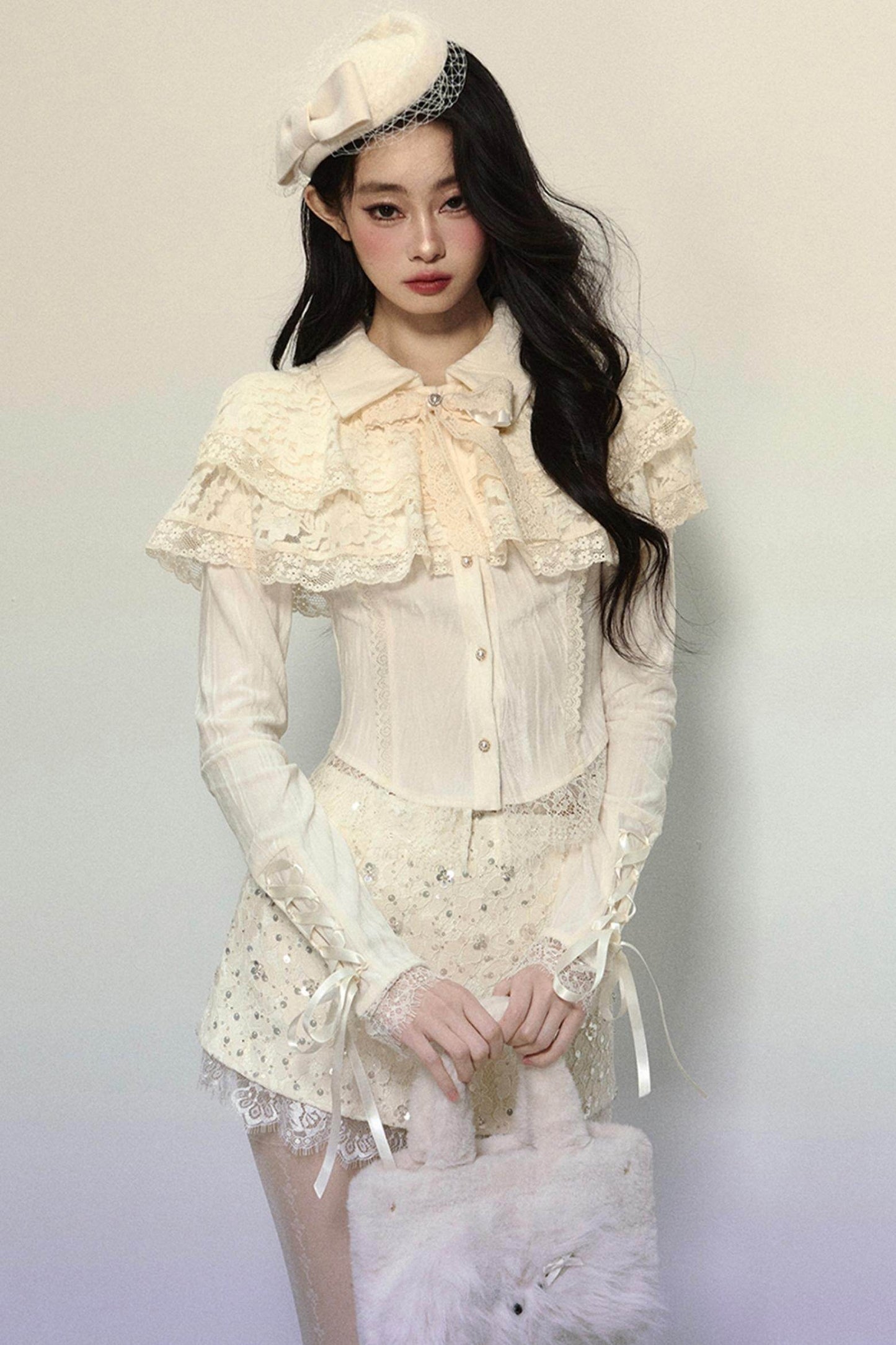 French Lace Long-Sleeve Top - My Store