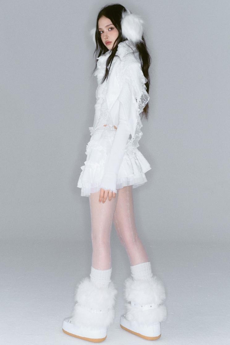 Lace Inner Layer Long Sleeve Top