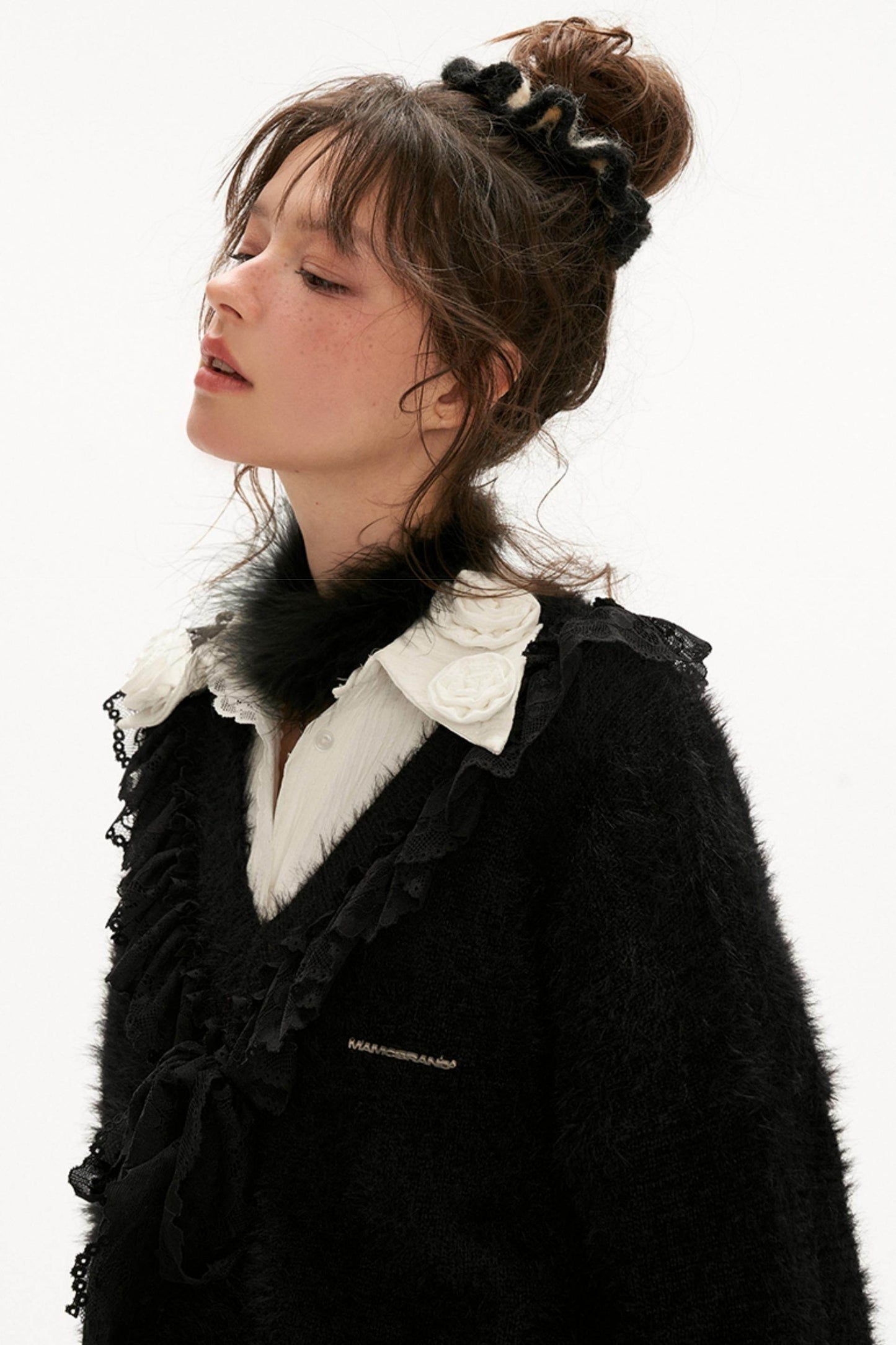 Stylish Bow Detail V-Neck Sweater - My Store