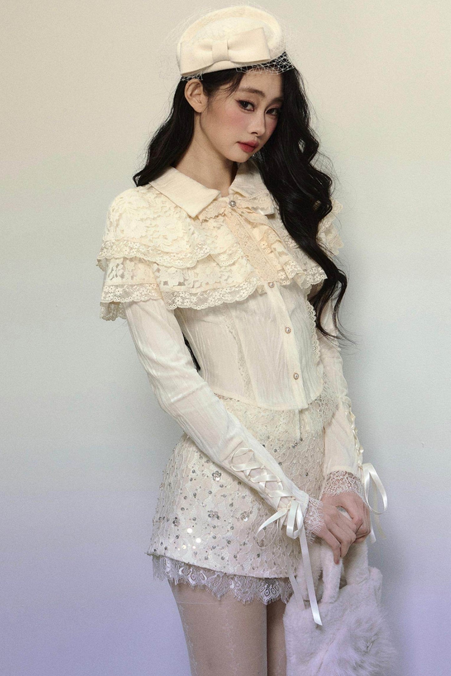 French Lace Long-Sleeve Top - My Store